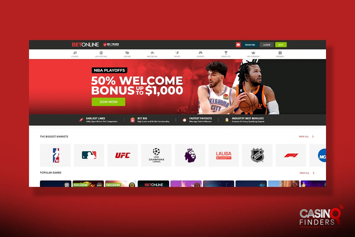 BetOnline: Best Overall Betting Site