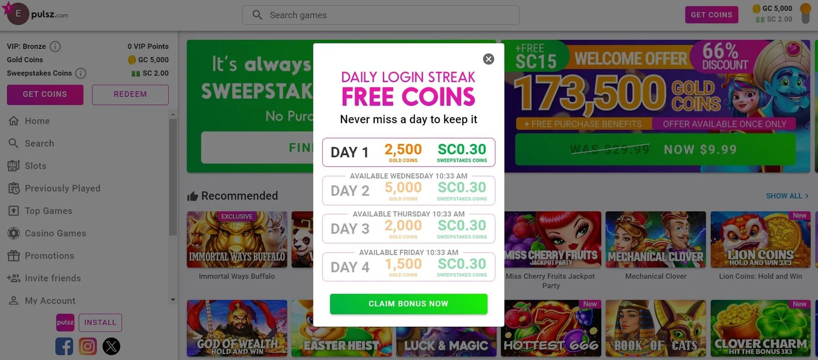 Daily Login Offers